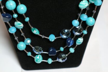 Vintage Blue Glass Necklace