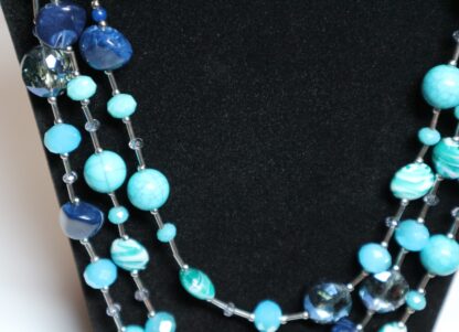 Vintage Blue Glass Necklace