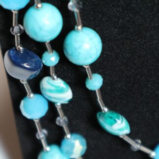 Vintage Blue Glass Necklace