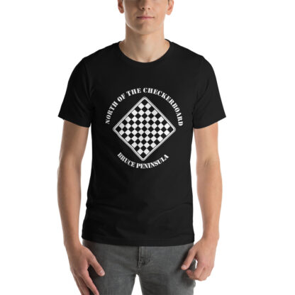 T-Shirt with North of the Checkerboard Logo