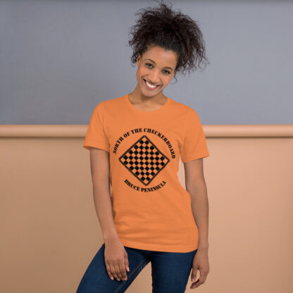 T-Shirt with North of the Checkerboard Logo