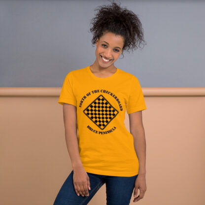 T-Shirt with North of the Checkerboard Logo