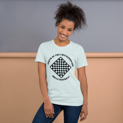 T-Shirt with North of the Checkerboard Logo