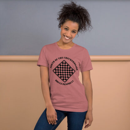 T-Shirt with North of the Checkerboard Logo