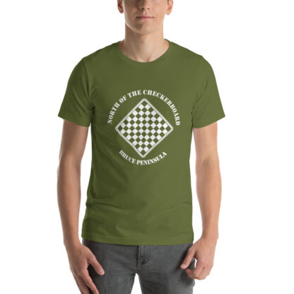 T-Shirt with North of the Checkerboard Logo