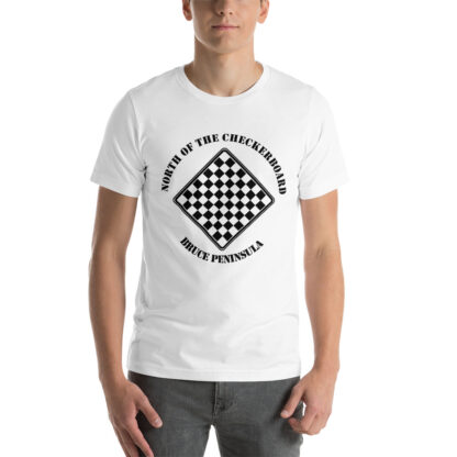 T-Shirt with North of the Checkerboard Logo