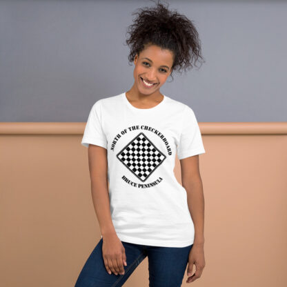 T-Shirt with North of the Checkerboard Logo