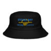 Terry Cloth Bucket Hat with Stokes Bay Ontario Canada with Sunset Logo