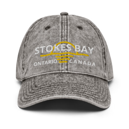 Vintage Cap with Stokes Bay Ontario Canada with Sunset Logo