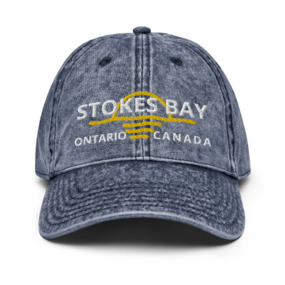 Vintage Cap with Stokes Bay Ontario Canada with Sunset Logo