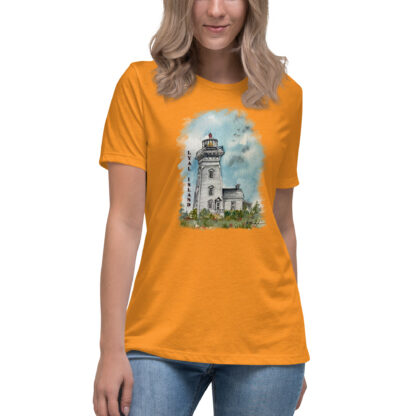 T-Shirt with Water-Colour Lyal Island Lighthouse