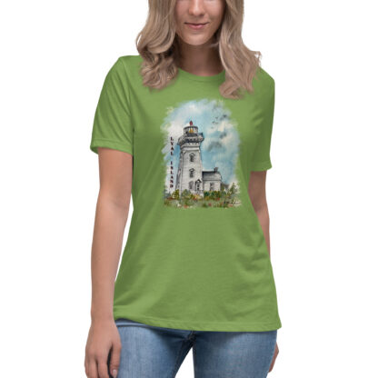 T-Shirt with Water-Colour Lyal Island Lighthouse