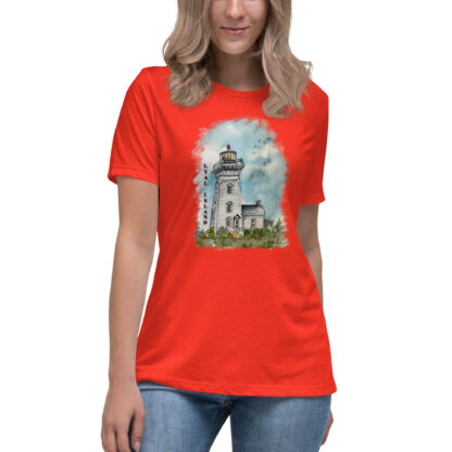 T-Shirt with Water-Colour Lyal Island Lighthouse