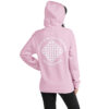 Women's Fleece Hoodie White Checkerboard Logo - Image 14