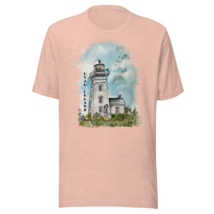 T-shirt with Lyal Island Lighthouse water colour by Barb Tomkins