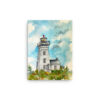 Lyal Island Lighthouse in watercolour by Barb Tomkins on canvas